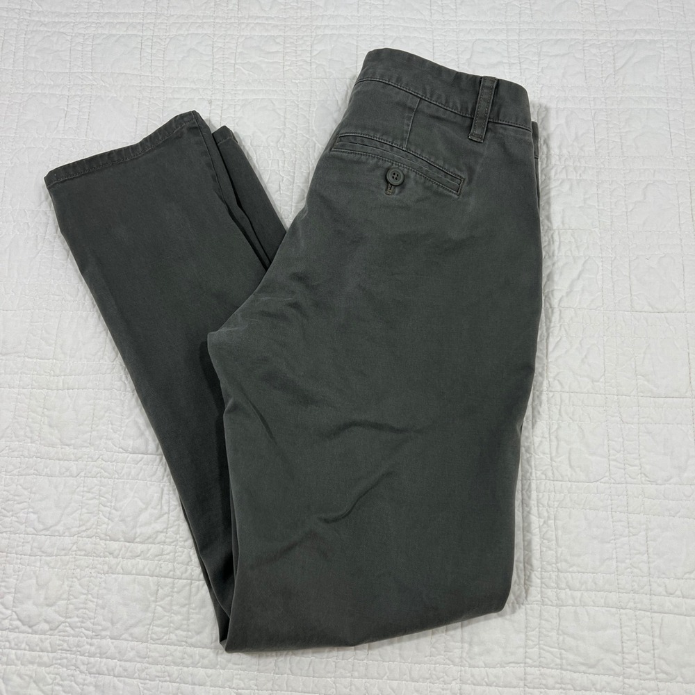 Bonobos Tailored Chino Pants Mens 29x30 Dark Grey Stretch Cotton Twill